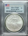 Photo of a 2010 American Silver Eagle from an eBay sale