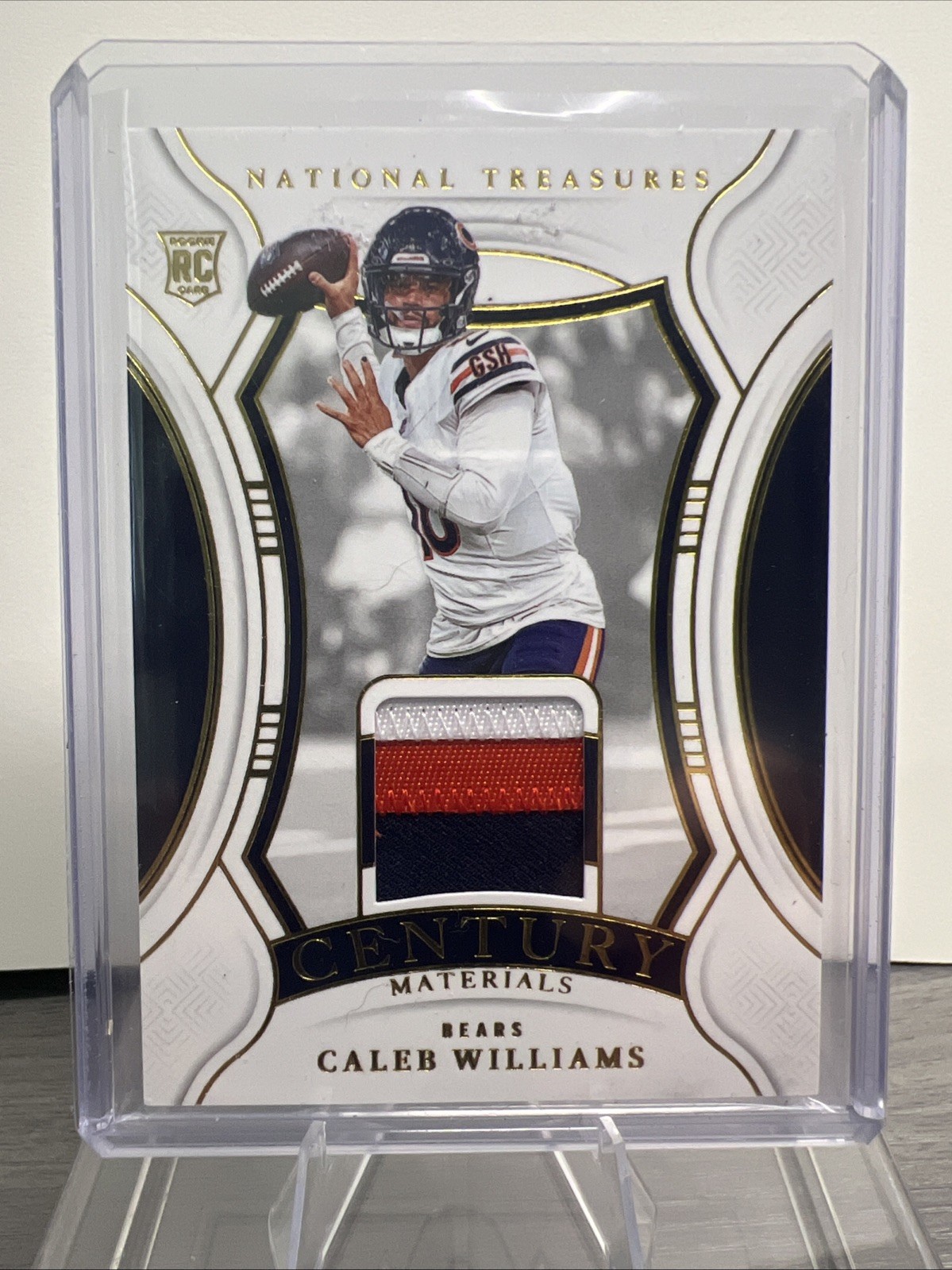 2024 Panini National Treasures - Century Materials Caleb Williams Gold /49 (Mem)