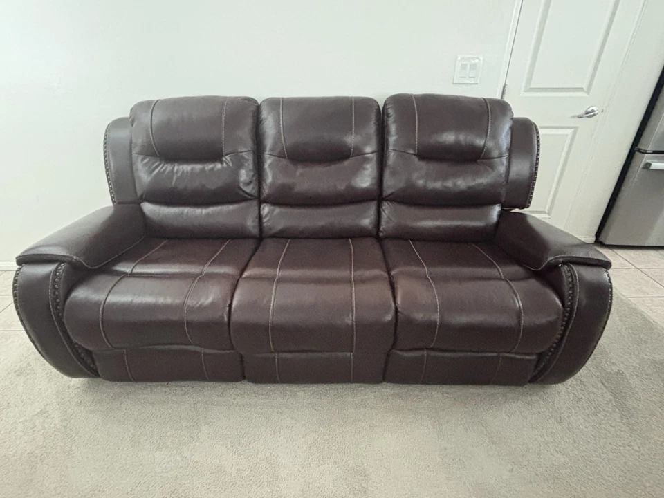 Leather Sofa And Love Seat - Image 2 of 4