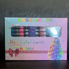 6 Color Washable Hair Chalk Comb Temporary Color Dye for Kids, New Sealed