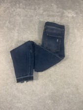 Spanx Denim Leggings Small Tummy Control Skinny Cut Off Distressed High Rise