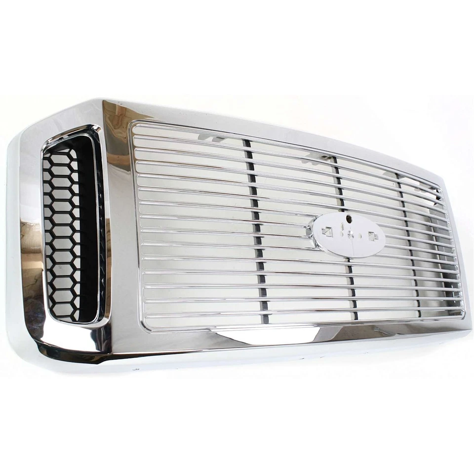 Grille For 2006-2007 Ford F-250 Super Duty F-350 Super Duty Chrome Plastic - Изображение 3 из 4