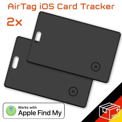 2x Ultra Slim AirTag Tracker Card Apple iPhone Find My GPS Karte Portemonnaie