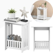 Side Tables Storage Coffee Bedside Table Perfect for Small Narrow Space Bathroom