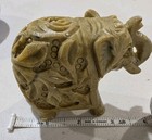Vintage Marble Soapstone Carved ELEPHANT 3 Inches  — photo 6