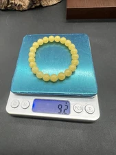 9mm Natural Baltic Amber Beads  Bracelet 9.2g 原矿俄料蜜蜡满蜜微飘花圆珠手串