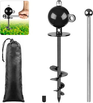 SELEWARE Dog Tie Out Stake Outdoor Anti-Rust Dog Anchor for Large Dogs up to 100