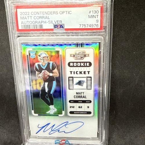 Matt Corral Rookie Ticket Silver Auto Psa 9