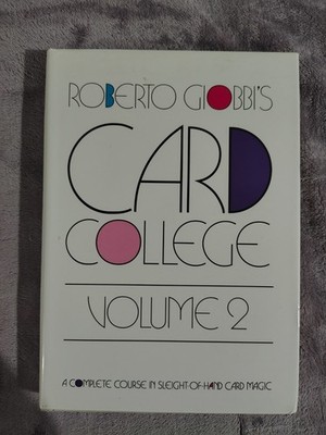 Card College Volume 2 By Roberto Giobbi - Used Hardcover Magic Book