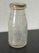 Hawaii Milk Bottle - Half Pint Head Dairy Honolulu T.H. S. Shimizu