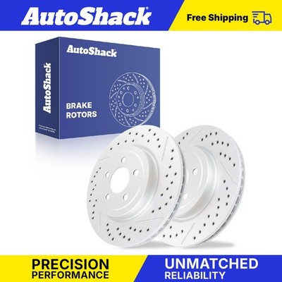 Front Drilled Slotted Brake Rotors Pair for Dodge, Charger 2006-2023
