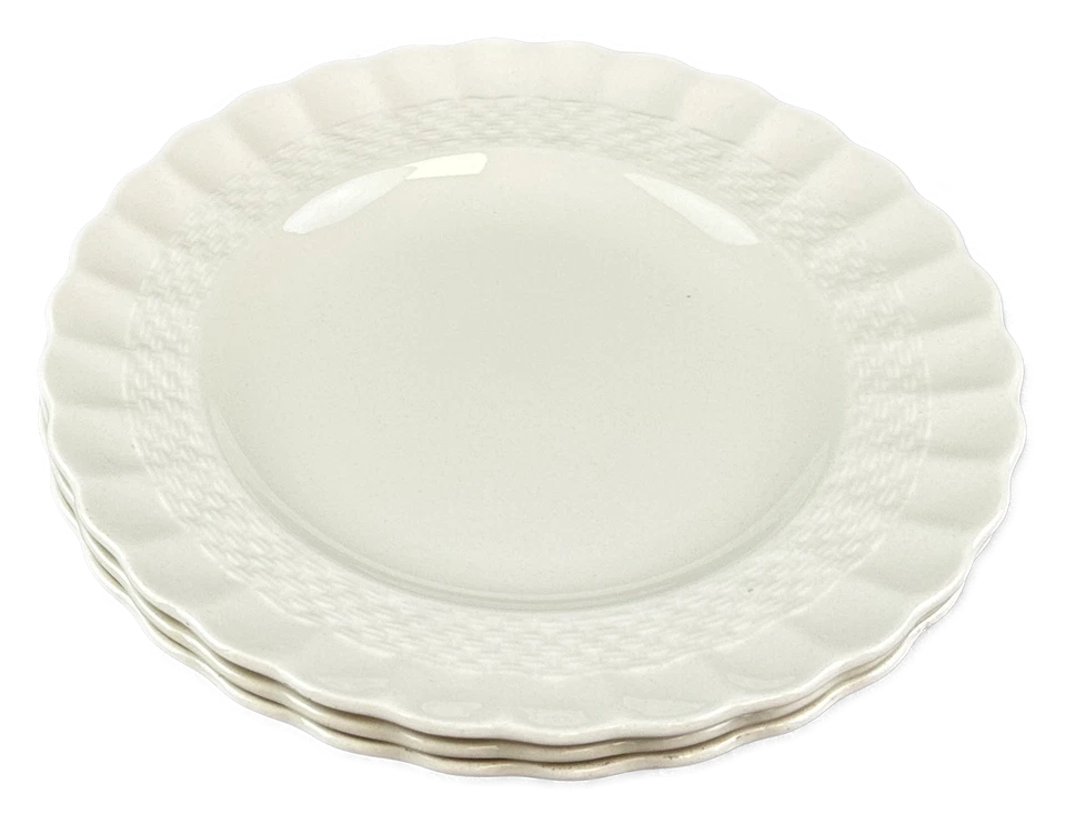 Spode Chelsea Wicker Salad Plate VTG Brown Copeland Mark Set of 3 - Image 2 of 4