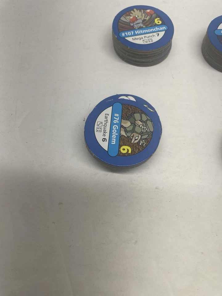1999 Pokemon Master Trainer PEÇAS DE REPOSIÇÃO 38 Blue Chips Pogs Vintage - Imagem 2 de 4