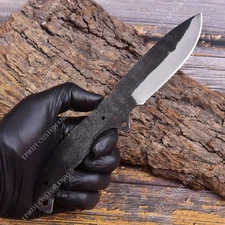 9'' 1095 High Carbon Steel Knife Blank Blade DIY Bushcraft Hunting Knife Making