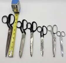 Lot of 6 Weiss & Singer Scissors Various Sizes Vintage Trimmer Sewing Craft