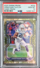 Jonathan Taylor - 2020 Panini Prizm Camo (14/25) - Rookie Card - PSA 10