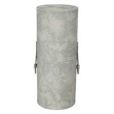 7.87" Portable Makeup Brush Holder with Strap Gray Blue,