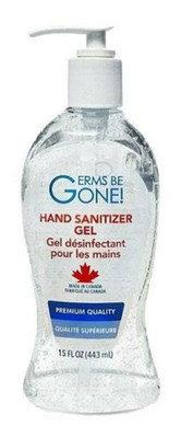 Germs Be Gone! Hand Sanitizer Gel Premium Quality 15 Fluid Ounces