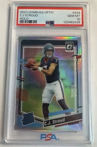 2023 Panini Donruss Optic C.J. Stroud #244 Rated Rookie Holo Prizm PSA 10