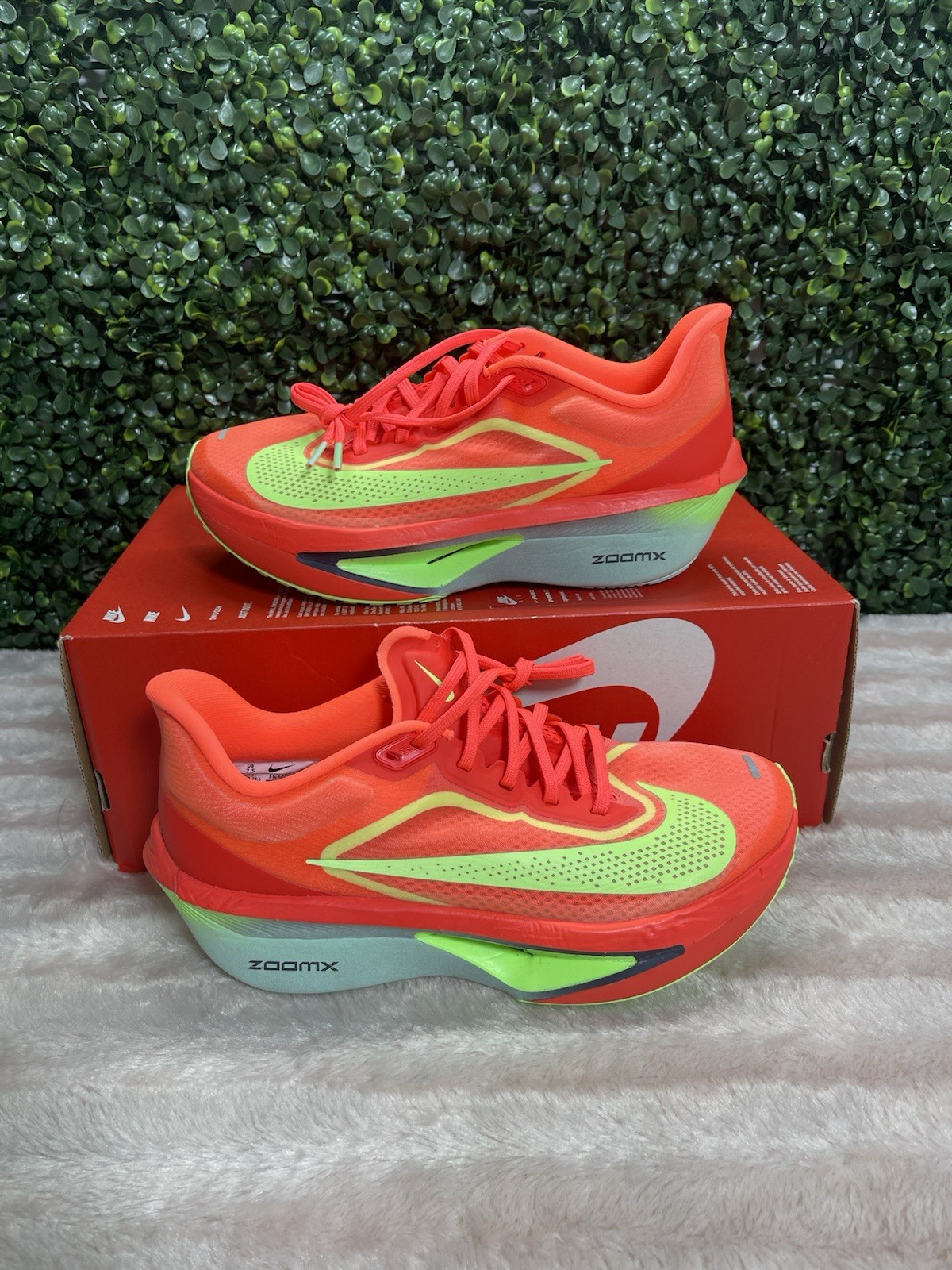 Women's Sz 7.5 -Nike Zoom Fly 6 Bright Crimson Lime Blast Running FN8455-601 New