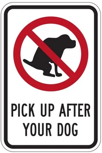 Pick Up After Your Dog Clean Up Dog Poo No Dog Poo Self Adhesive Sticker