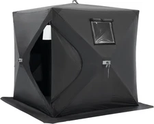 Pop-Up Ice Fishing Tent – Portable Hub-Style Shelter with Insulated & Non-Insula