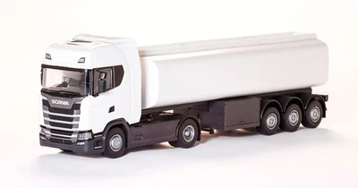 EMEK - Camion blanc avec remorque citerne 3 essieux – SCANIA S 410 4x2 - 1/25... - Photo 1/2