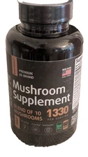 Raw Science Reishi Mushroom Extract Blend Supplement 1330 mg 60 Capsules 12/2028