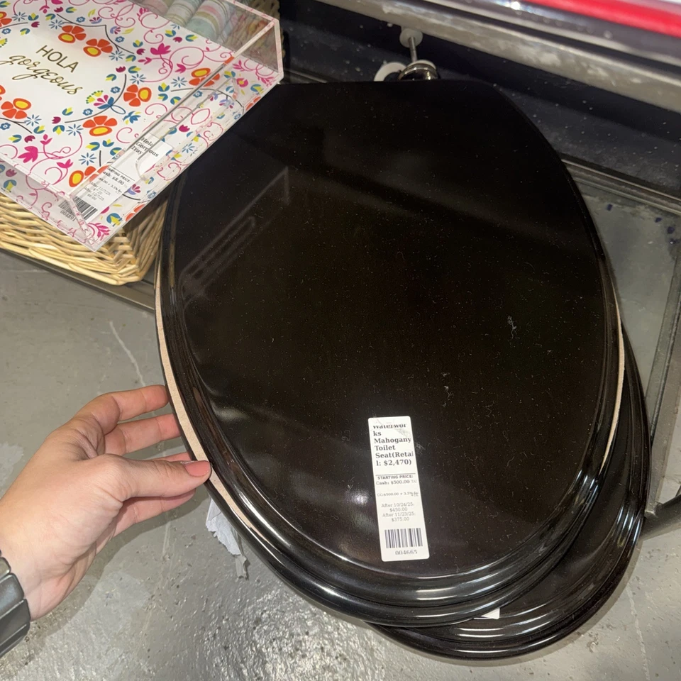 Universal Low Gloss Mahogany Elongated Watercloset Seat - Image 2 of 3