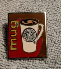 Starbucks Coffee Company Employee Mug Award Split Tail Brown Enamel Pin Pinback