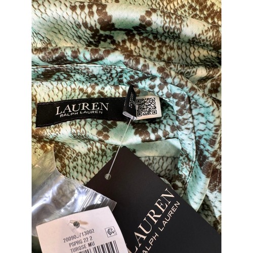 Ralph Lauren Womens Size LARGE Snakeskin Print Button Down Shirt Long Sleeve Top - Picture 8 of 9