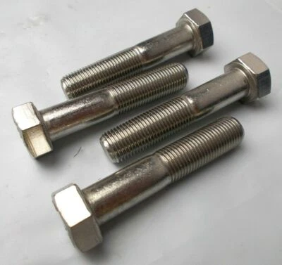 J.B.S Hex Head Bolt 1/2"- 20 NF x 2-1/2" Long "4 Bolts" Stainless Steel 1/2-20x2-1/2