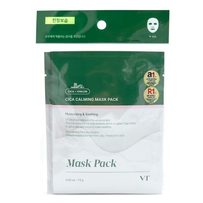 VT Cica Calming Mask Pack 15g x 4ea Moisturizing Soothing K-Beauty