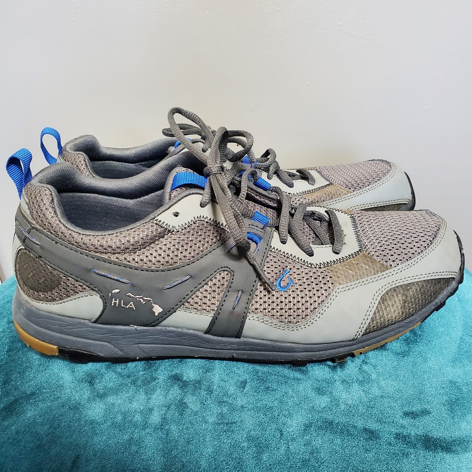 Olukai Running Shoes Mens Size 12 Kia'i Trainer 2 Gray Blue Sneakers