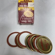 Vintage Bernardin Narrow Snap Lids 63” Narrow Mouth Mason Jar NOS (11)