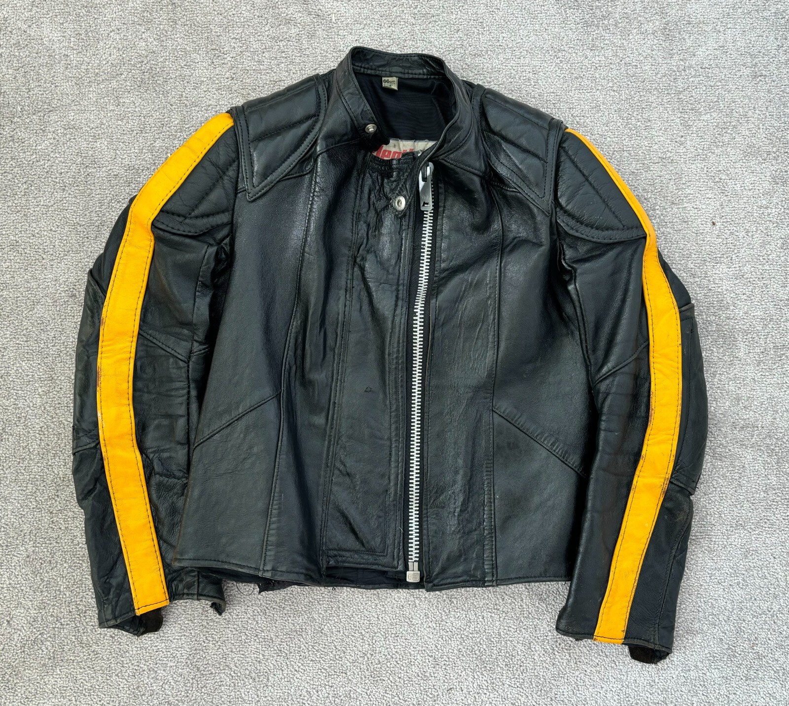 TT Leathers very rare vintage kids motorcycle leather jacket with YKK zip