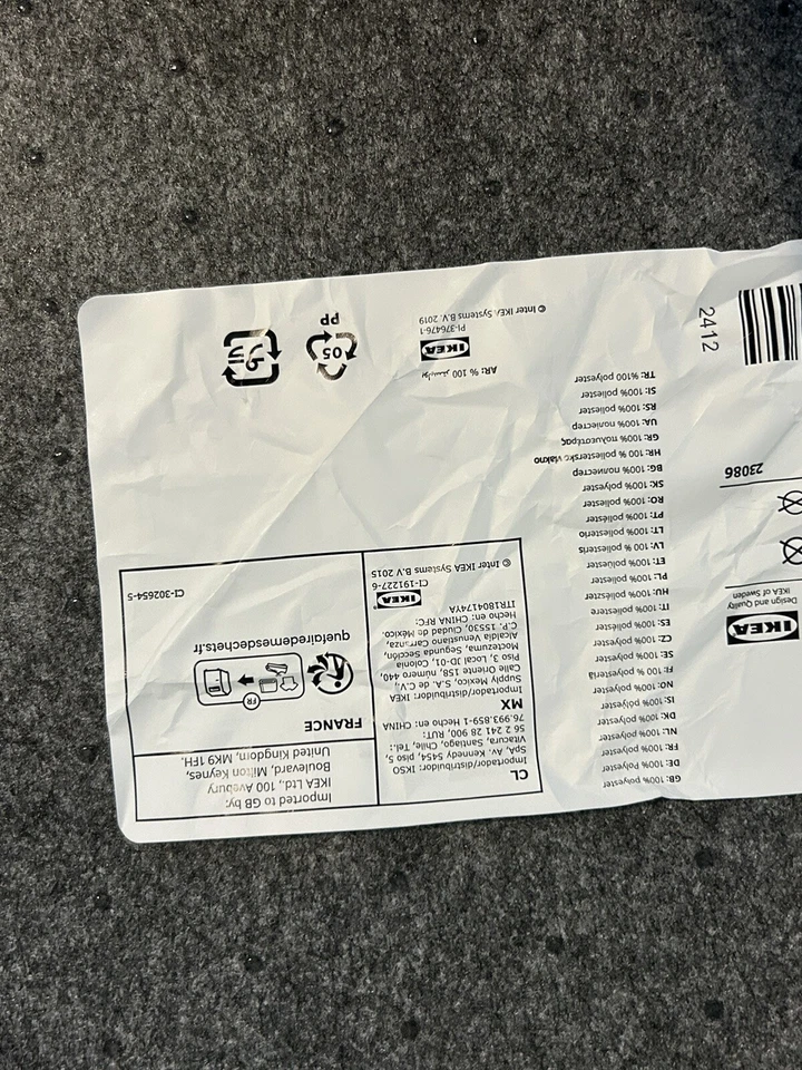 IKEA BRYTAREN Schreibunterlage Filz dunkelgrau 90x50 cm - Bild 3 von 3