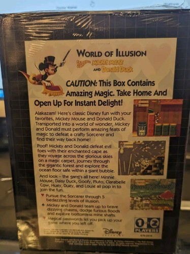 FACTORY SEALED World of Illusion Starring Mickey Mouse Donald Duck Sega Genesis - Picture 3 of 4