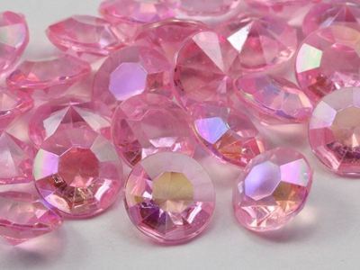 9mm Pink 2 3/4 Carat Diamond Confetti AB Coating For Table Scatter 200 PCS