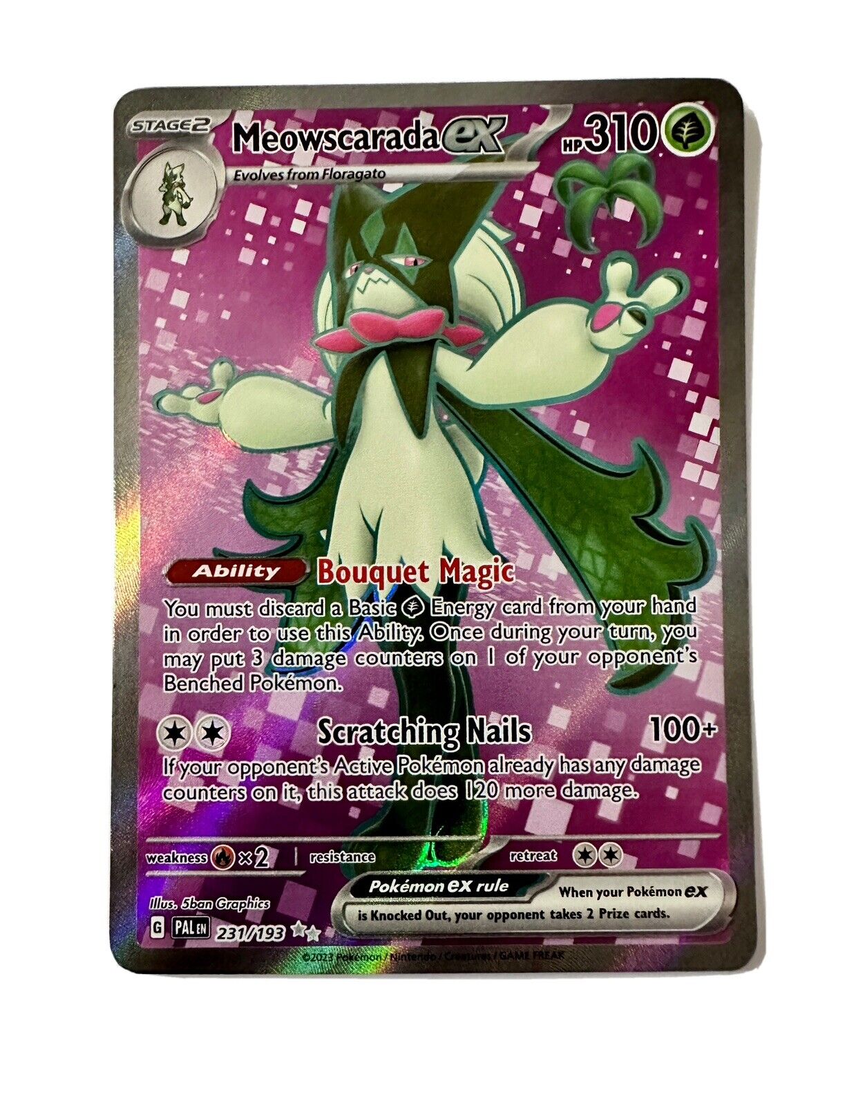 Carta Pokémon Meowscarada Ex Evoluções Em Paldea Original