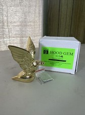 Gem Flying Eagle Hood Ornament Cast Metal With Gold Finish Made In Usa Gem Flying Eagle Hood Ornament Cast Metal With Gold Finish Made In Usa
