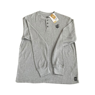 Rocawear Men's Long Sleeve Light Weight Thermal Heather Gray