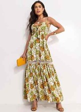 Farm Rio Brazil Pineapple Flower Long Dress Size M