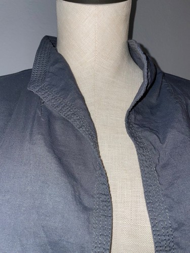 Eileen Fisher Women Stretch Linen Jacket size PM Open Front Elegant Minimalist - Picture 2 of 10