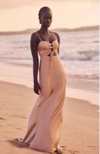 NWT Shona Joy Lace Front Maxi Dress Desert Rose sz 4 US