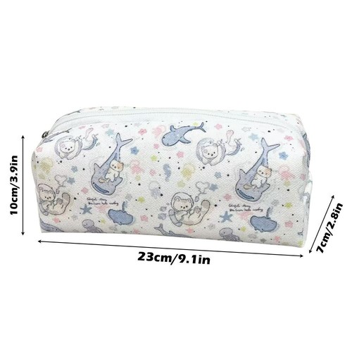 Large Capacity Pen Bag Whale Stationery Organizer Stationery Bag for Students - Afbeelding 2 van 7