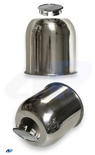 2 Stainless Steel Chrome Center Cap For Trailer Wheel Ez Lube Access 4.25 Hub