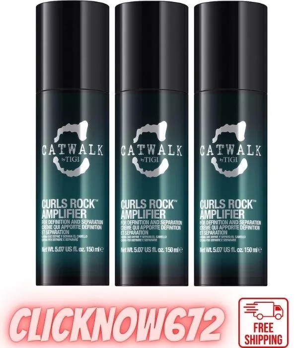 TIGI Catwalk Curls Rock Amplifier Curly Hair Cream 150 ml Pack of 3 Best UK