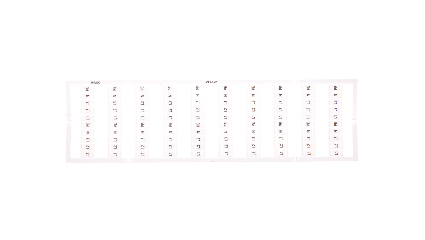 WMB markers 10x L1 L2 L3 N PE 793-472 /5 pcs/ /T2UK