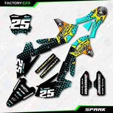 Cyan Spark Racing Graphic Kit fits 17-20 Kawasaki Kxf250 KX250f kxf 250 Decal